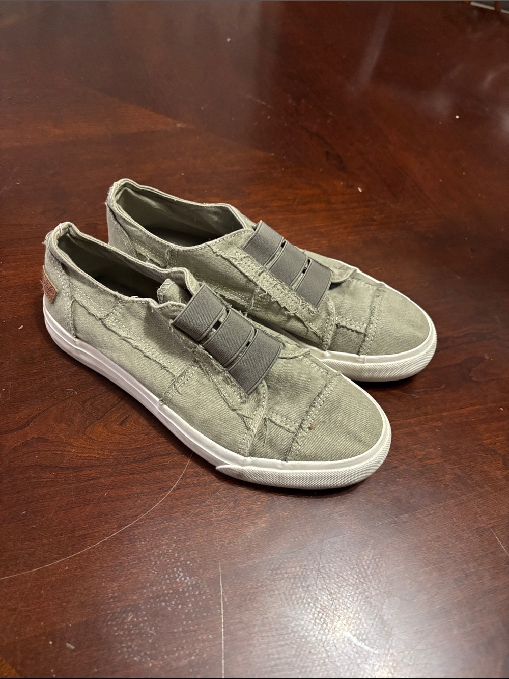 Blowfish Olive Green Slip-On Canvas Sneakers